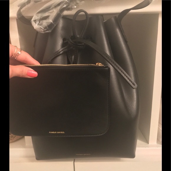 Mansur Gavriel Handbags - NWT! Mansur Gavriel ALL Blk Bucket Bag Standard sz